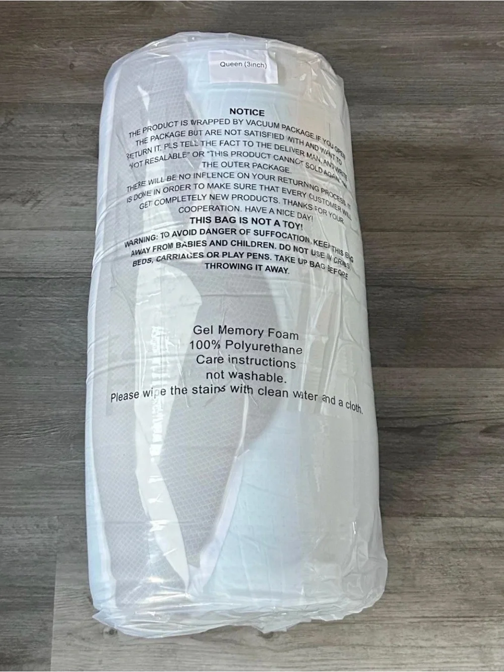 Premium White Mattress Topper with Grey Trim - Cooling Comfort